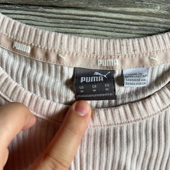 Puma light pink crop workout top - Picture 4 of 4